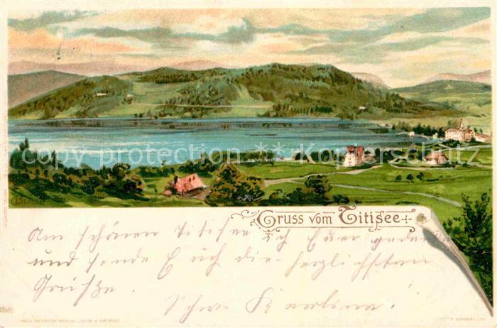 TITISEE Schwarzwald BW Kuenstlerkarte