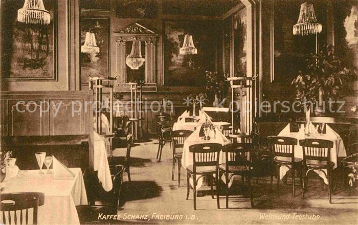 Freiburg Breisgau Kaffee Schanz Wein- Teestube