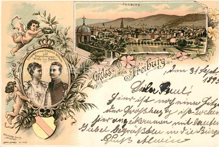 Freiburg Breisgau Erbgrossherzog Friedrich Wilhelm Erbgrossherzogin Hilda von Ba