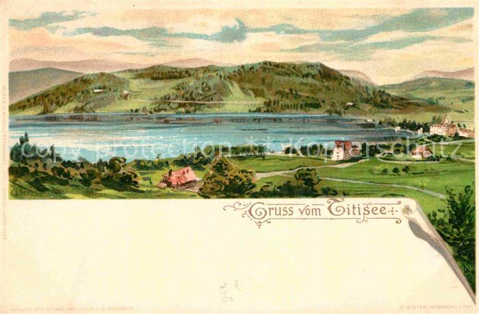 TITISEE Schwarzwald BW Kuenstlerkarte