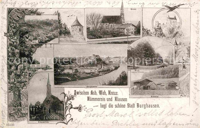 Burghausen Salzach Kreuz Ach Kuemmernis