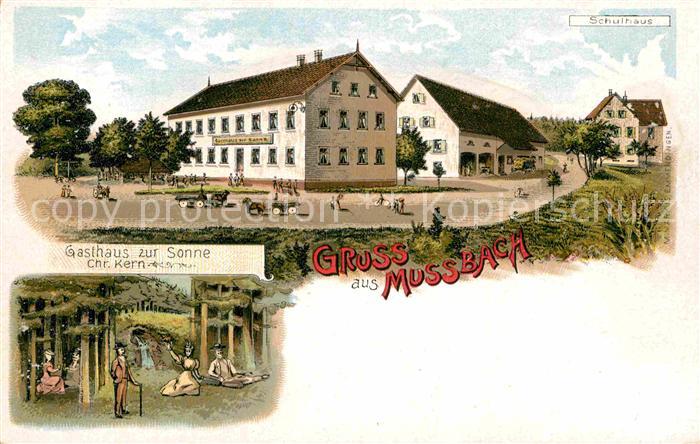 Mussbach Schulhaus Gasthaus zur Sonne