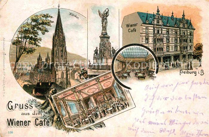 Freiburg Breisgau Wiener Cafe Muenster