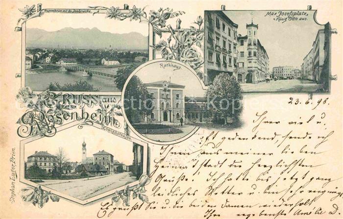 Rosenheim Bayern Max Josefsplatz Rathaus Koenigsstrasse