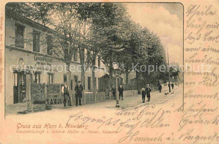 Horn Hamburg Gastwirtschaft zum letzten Heller