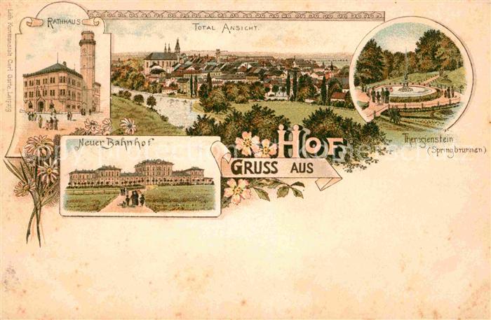 Hof Saale Theresienstein Neuer Bahnhof Rathaus