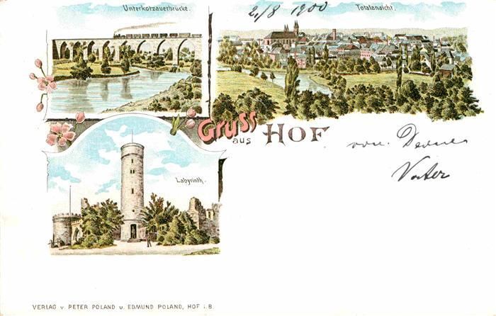 Hof Saale Unterkotzauerbruecke Labyrinth