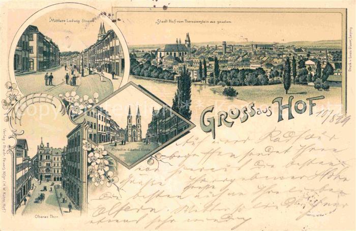 Hof Saale Mittlere Ludwig Strasse Oberes Tor Katholische Kirche