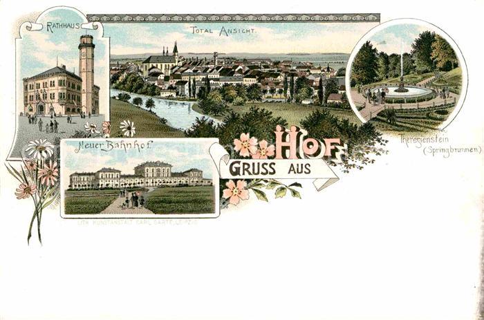 Hof Saale Neuer Bahnhof Rathaus Theresienstein
