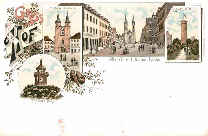 Hof Saale Altstadt Katholische Kirche Labyrinth