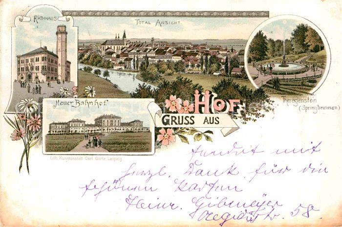 Hof Saale Neuer Bahnhof theresienstein Rathaus