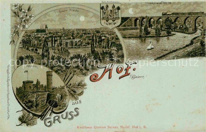 Hof Saale Unterkotzauerbruecke Wappen Labyrinth