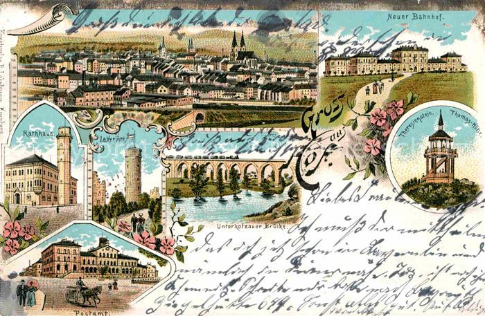 Hof Saale Neuer Bahnhof Theresienstein Postamt