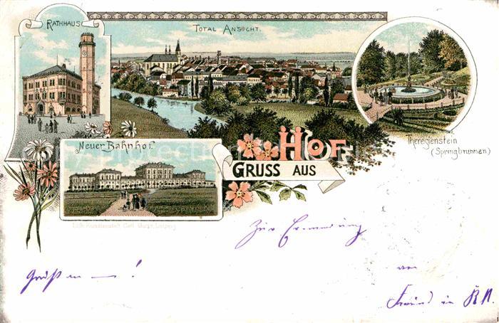 Hof Saale Neuer Bahnhof Rathaus Theresienstein