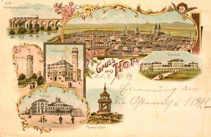 Hof Saale Bahnhof Rathaus Postamt