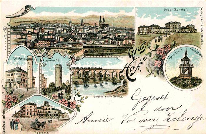 Hof Saale Neuer Bahnhof Thomashoehe Rathaus