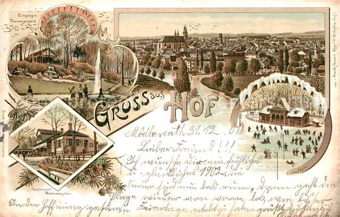 Hof Saale Theresienstein Restaurant Eislaufbahn