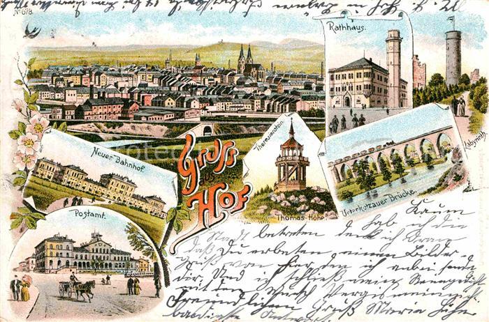 Hof Saale Rathaus Unterkotzauerbruecke Postamt