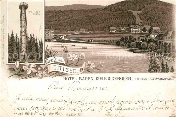 TITISEE Schwarzwald BW Hotel Baeren Hochfirtsturm