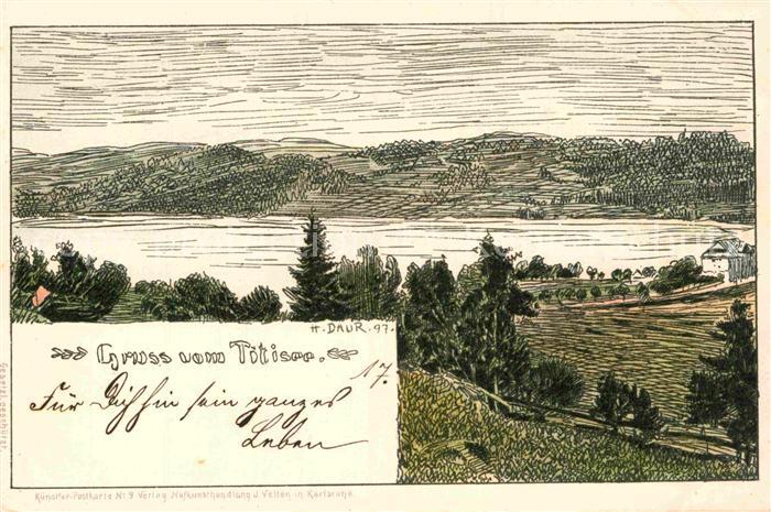 TITISEE Schwarzwald BW Kuentlerkarte H. Daur