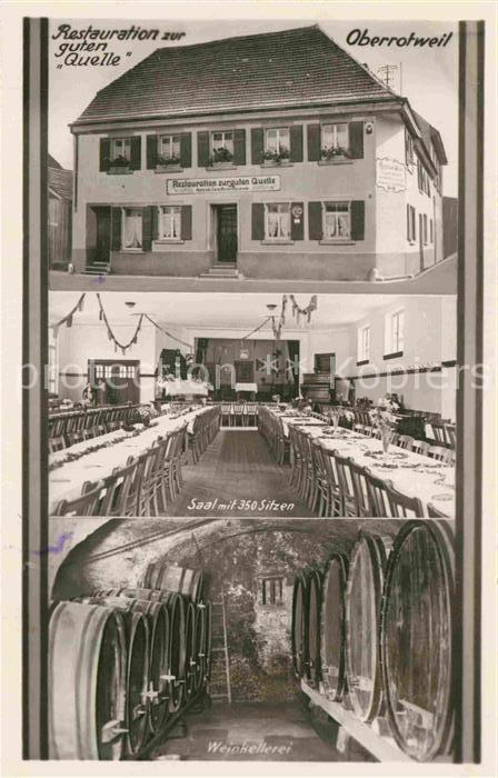 Oberrotweil Restauration zur guten Quelle Saal Weinkellerei