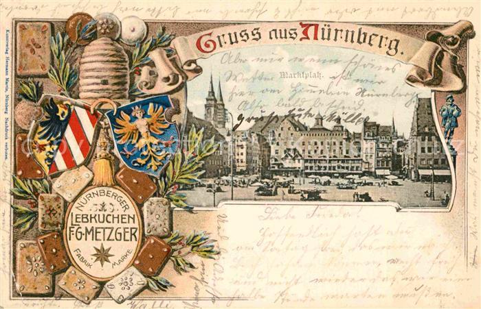 NueRNBERG  CITY Marktplatz Lebkuchen FG Metzger