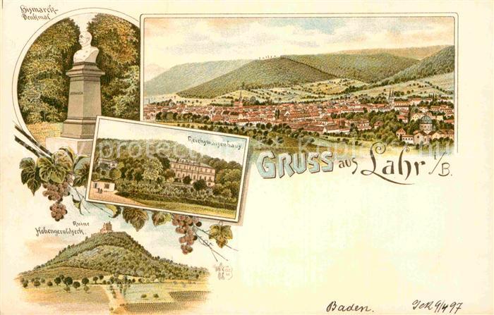 Lahr Schwarzwald Bismarck Denkmal Ruine Hohengeroldseck Reichswaisenhaus