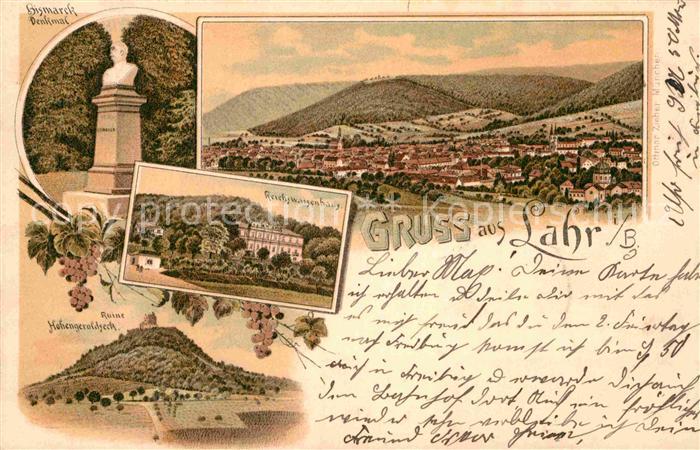 Lahr Schwarzwald Bismarck Denkmal Ruine Hohengeroldseck Reichswaisenhaus