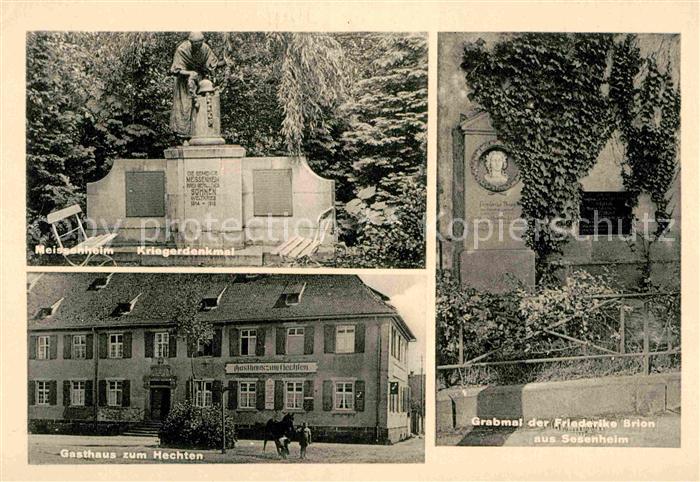 Meissenheim Baden Gasthaus zum Hechten Kriegerdenkmal Grabmal Friederike Brion