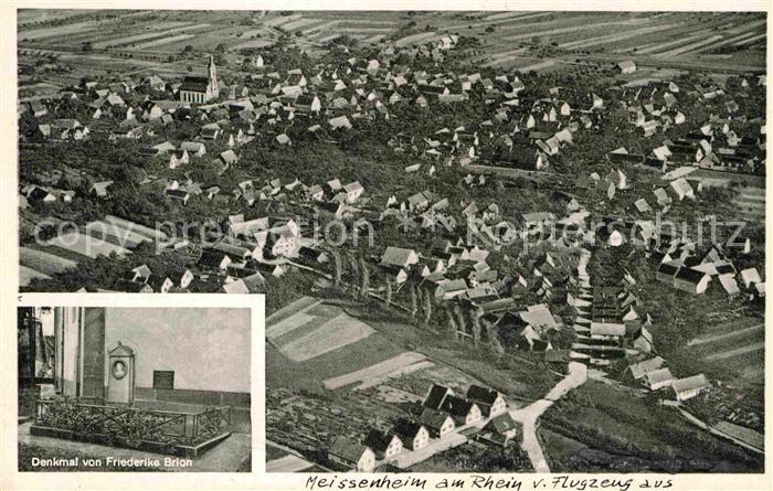 Meissenheim Baden Fliegeraufnahme Denkmal Friederike Brion