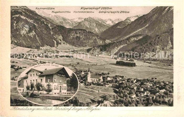 Hindelang Bad Oberdorf Gasthof Pension Nordpol Bergkette