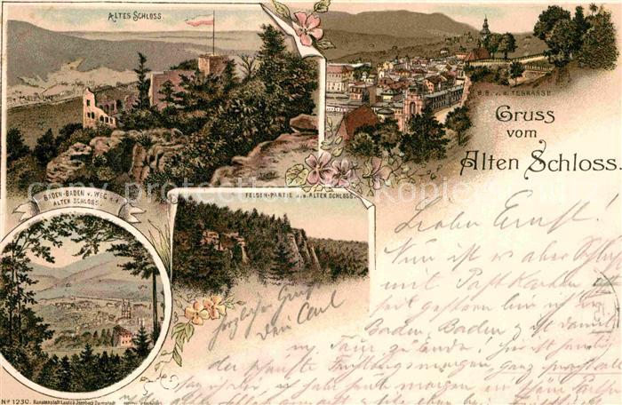 BADEN-BADEN BW Altes Schloss Felsenpartie