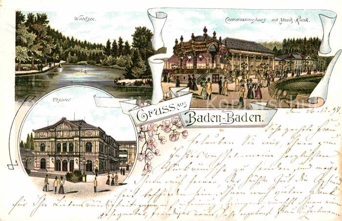 BADEN-BADEN BW Waldsee Theater Conversationshaus Musikkiosk