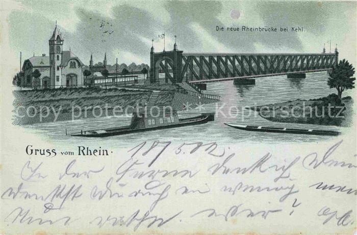 Kehl Rhein Rheinbruecke Kirche