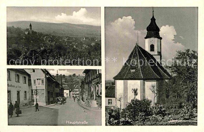 Ettenheim Hauptstrasse Altdorf Kirche Panorama