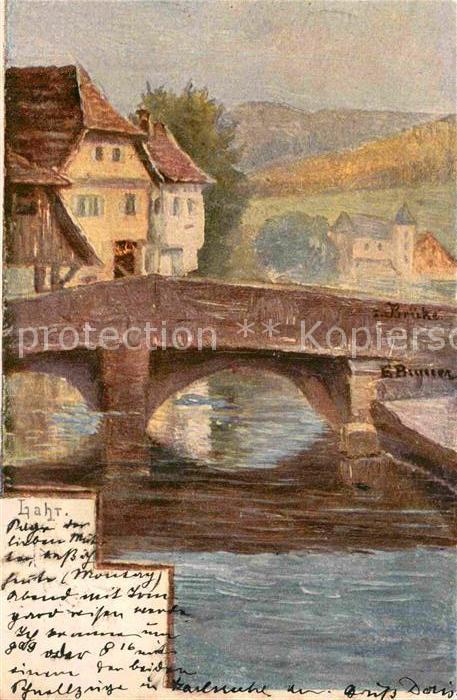 Lahr Schwarzwald Bruecke Kuenstlerkarte