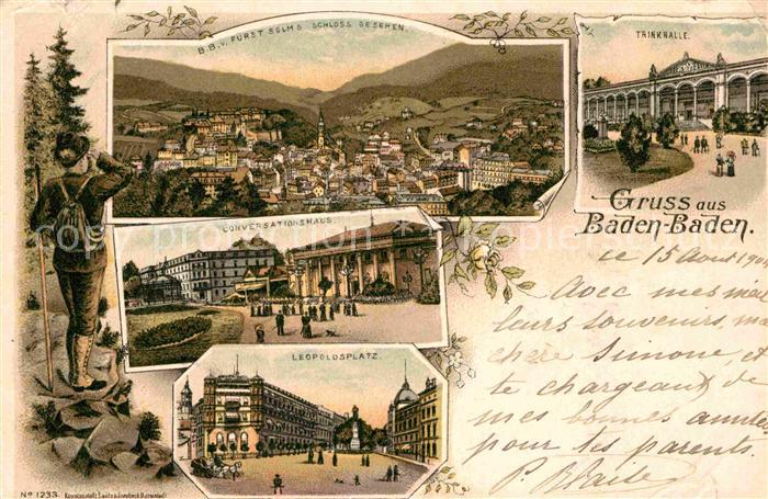 BADEN-BADEN BW Trinkhalle Schloss Leopoldsplatz