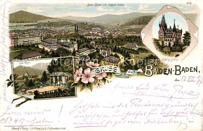 BADEN-BADEN BW Panorama Schloss Solms