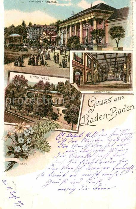 BADEN-BADEN BW Conversationshaus Concert Saal Trinkhalle