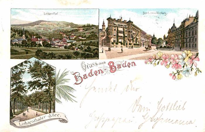 BADEN-BADEN BW Lichtenthal Leopoldsplatz Lichtenthaler Allee