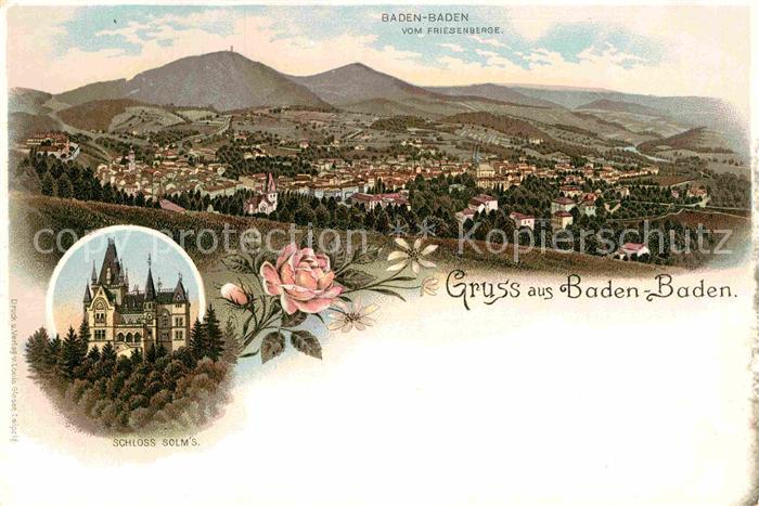 BADEN-BADEN BW Panorama Schloss Solms