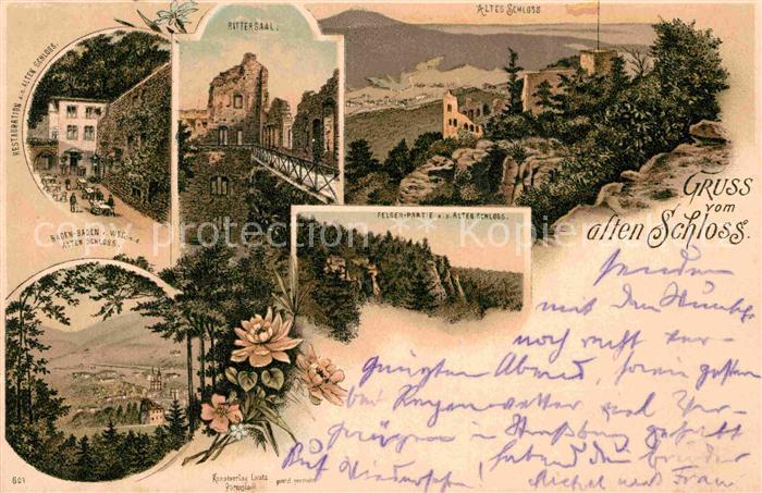 BADEN-BADEN BW Altes Schoss Felsenpartie Rittersaal