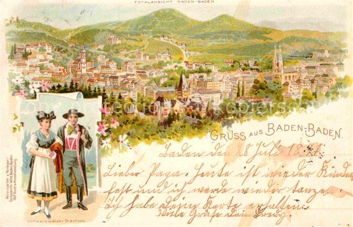 BADEN-BADEN BW Schwarzwaelder Trachten Panorama