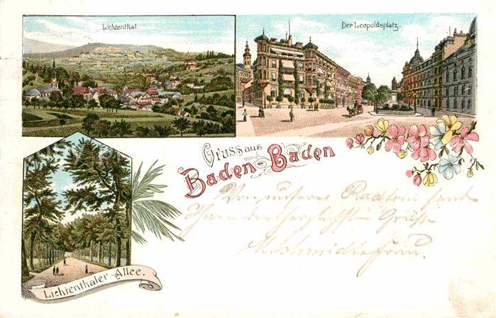 BADEN-BADEN BW Leopoldsplatz Lichtenthal Lichtenthaler Allee