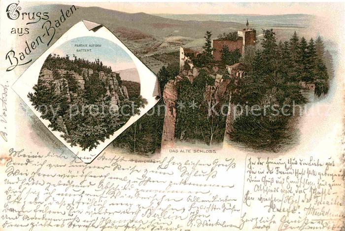 BADEN-BADEN BW Altes Schloss Partie auf dem Battert