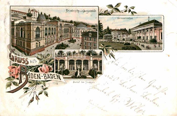 BADEN-BADEN BW Friedrichs und Augustabad Conversationshaus