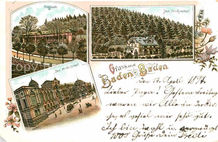 BADEN-BADEN BW Trinkhalle Friedrichsbad Fischcultur