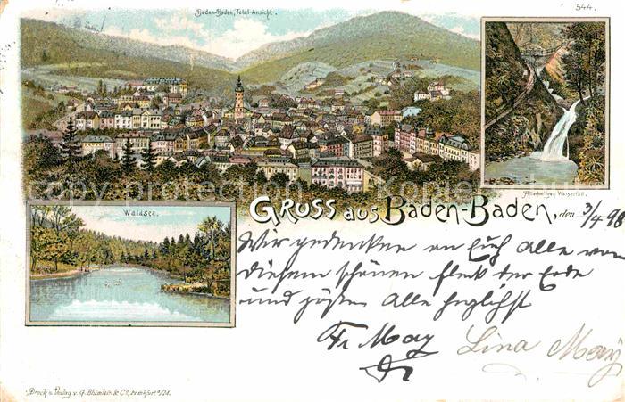 BADEN-BADEN BW Panorama Waldsee Allerheiligen Wasserfall