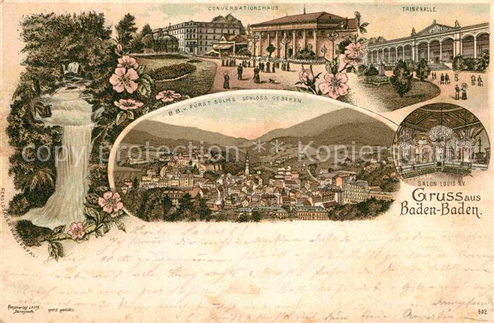 BADEN-BADEN BW Conversationshaus Trinkhalle Schloss Solms