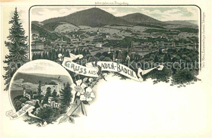 BADEN-BADEN BW Panorama Altes Schloss